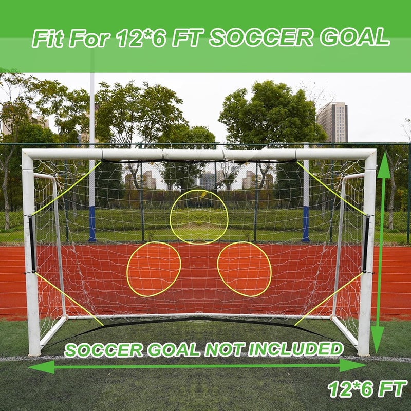 CORECISE Soccer Goal Target Net with 7 Bright Scoring Target Zones,Soccer Shooting Training Aid, Soccer Training Equipment Accessory (Target net only,Soccer Goal Not Included) - Image 2